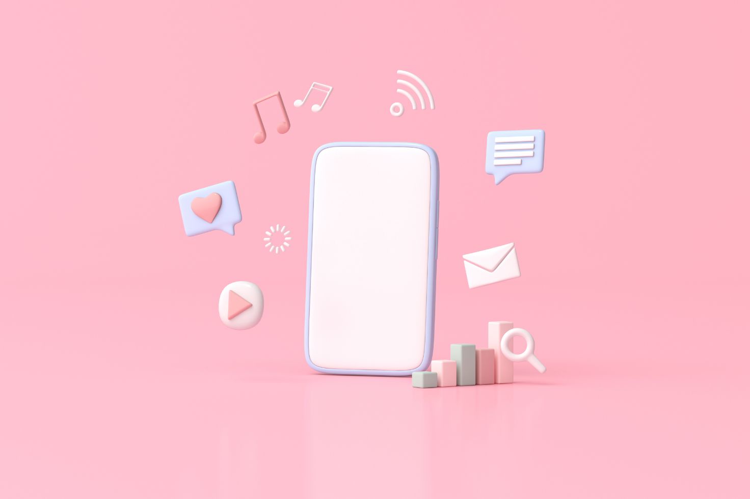 phone with social media icons